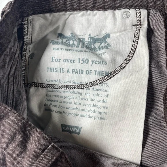 Levi's 505 Men’s pants Brown size 36X32 soft comfortable - Picture 7 of 14